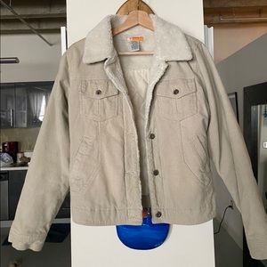 Corduroy and faux shearling jacket XS/S